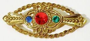 yzANZT[@lbNX@re[Wbroche barette vintage finement travaill strass couleur * 4247