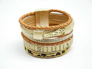 yzANZT[@lbNX@uXbg}VFbg[ht@x[Wbc744 * bracelet manchette cuir imprim tresse aile lopard mode femme beige