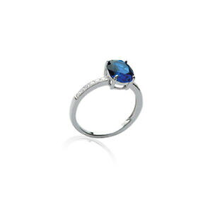 �y���������z�A�N�Z�T���[�@�l�b�N���X�@�W�����[�A���W�F���g�W���R�j�E��jolie bague en argent 925 rhodi et zirconium bleu neuve taille 52 disponible