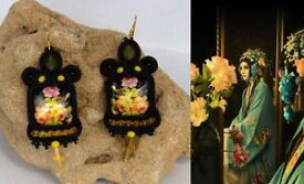【送料無料】アクセサリー　ネックレス　イヤリングkゴールドイヤリングジュエリーレトロイヤリングorecchini soutache oro 18k orecchino boho jewelry perle folk earrings retr