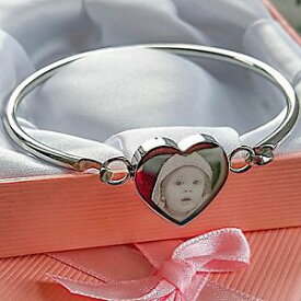 【送料無料】アクセサリー　ネックレス　スチールブレスレットハートカスタムacciaio braccialetto cuore foto incisa personalizzata mothers gift