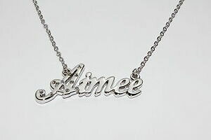 yzANZT[@lbNX@GC~[zCgbLS[hlbNXNX}XNX}Xaimee 18ct bianco oro placcatura collana con nomecompleanno natale xmas regali