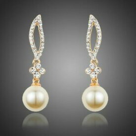 【送料無料】アクセサリー　ネックレス　ペンダントイヤリングデザインdesign di foglie di cristallo orecchini pendenti con perle per donne ragazze donna mje0208