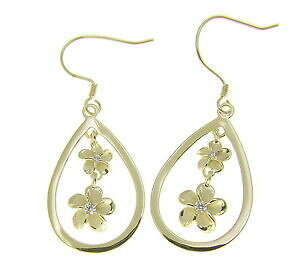 yzANZT[@lbNX@CG[S[hVo[nCAvAy_geBAhbvC[COoro giallo argento 925 hawaiano plumeria fiore lacrima pendente filo o