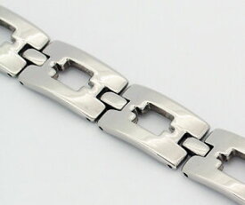 【送料無料】アクセサリー　ネックレス　カミソリステンレススチールブレードリンクブレスレットrazor blade link bracciale in acciaio inox b11