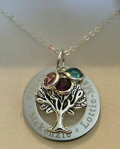 yzANZT[@lbNX@JX^t@~[c[y_glbNXhbgpersonalizzata incisa famiglia tree pendant collana regalo per la mamma scegliere nomi dot