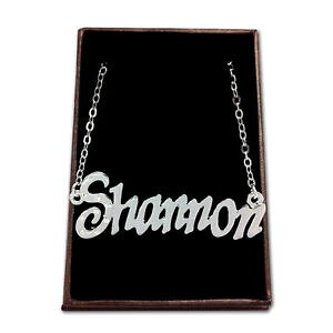 �y���������z�A�N�Z�T���[�@�l�b�N���X�@�V���m���S�[���h�l�b�N���Xbianco oro placcato collana con nomeshannonidea regalo per leidamigelle