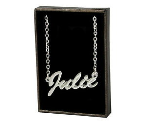 【送料無料】アクセサリー ネックレス ジュリーホワイトメッキゴールドネックレスクリスマスjulie 18ct bianco oro placcatura collana con nomedamigelle natale