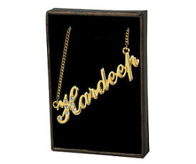 【送料無料】アクセサリー　ネックレス　ネックレスハルスワロフスキーエレメントcollana con nome hardeep 18ct placcato ororealizzati con elementi swarovskiregalo