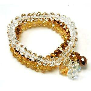 yzANZT[@lbNX@vYgvXghbpXCZuXbgkleshna prisma swag tripla strand daffodil giallo strass bracciale con charm