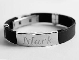 yzANZT[@lbNX@JtXeXVR[v[gmens name braccialeacciaio inox silicone anniversario piastra incisa