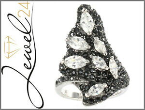 yzANZT[@lbNX@EBAYOnuova inserzionejudith williams donna pac anello con neri e bianchi cristalli grandi 5015,9mm