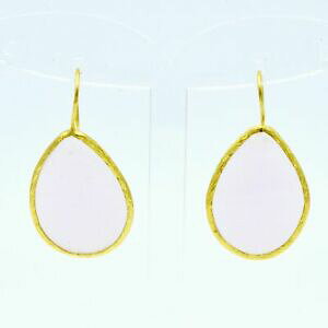 yzANZT[@lbNX@Xg[nhChCO[Yaylas placcato oro semi preziosi gem stone quarzo rosa handmade earrings