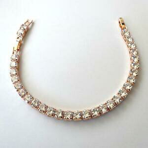 yzANZT[@lbNX@ejXuXbgJ[S[hbracciale tennis colore oro grandi zirconi bianchi 5 mm 20 17,5 cm 114 zz