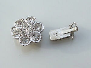 yzANZT[@lbNX@{[v`A[fRAWFgRA[beau petit fermoir ancien art deco en argent avec strass pour collier un rang