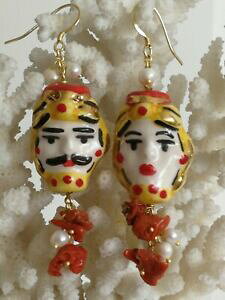 yzANZT[@lbNX@Z~bNXwbhCOorecchini con teste di moro in ceramica di caltagirone argento