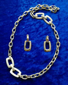 yzANZT[@lbNX@rW[flbijou de crateur monet parure collier boucles doreilles mtal dor