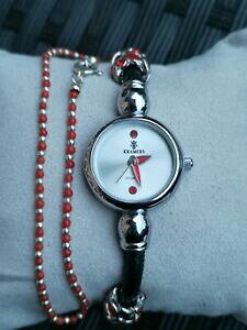 �y���������z�A�N�Z�T���[�@�l�b�N���X�@�J�t�V���o�[orologio kramers in cuoio bracciale argento 925 e corallo