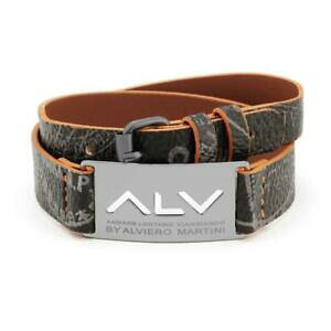 �y���������z�A�N�Z�T���[�@�l�b�N���X�@�}�e�B�[�j�_�u�����E���h�u���b�N���U�[�u���E���J�tbracciale alv by alviero martini alv0017 doppio giro pelle nero marrone fiv