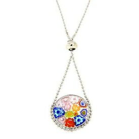 【送料無料】アクセサリー　ネックレス　シルバーペンダントイタリアマルチカラームラノガラスgirocollo donna argento ciondolo murrina multicolor vetro murano made in italia