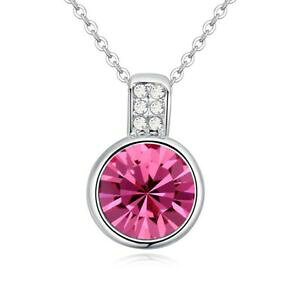 yzANZT[@lbNX@sNg[[EhsN`F[Vo[X^CbVcatena rosa pebble ottone argento da donna donne rimorchio tondo cristallo rosa elegante