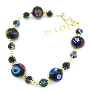 �y���������z�A�N�Z�T���[�@�l�b�N���X�@�J�t�C�^���A�x�l�`�A�����m�K���Xbracciale donna antica murrina veneziana murano glass made in italy vn 357o