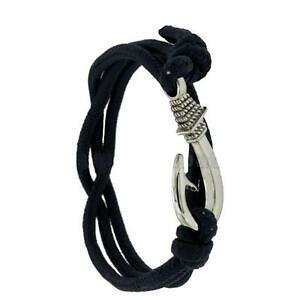 yzANZT[@lbNX@JtXgbvZ[gbracciale cordino cerato blu a pi giri con amo in acciaio