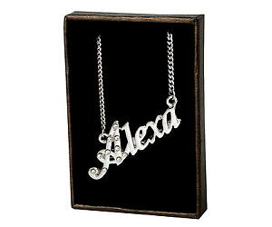 �y���������z�A�N�Z�T���[�@�l�b�N���X�@�l�[���l�b�N���Xk�S�[���h���b�L�y���_���g�K�[���t�����h�f�U�C�i�[nome collana alexa 18k placcato oro pendente fidanzata designer compleanno