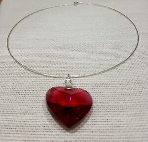 yzANZT[@lbNX@lbNX`[J[XtXL[NX^n[gsNVo[nhChdonna collana girocollo swarovski crystal cuore fucsia argento 16 nuovo fatto a mano