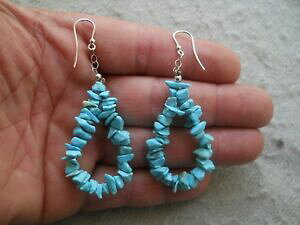 yzANZT[@lbNX@^[RCYTbVVo[COhbvorecchini a goccia in turchese naturale a sassi con argento 925