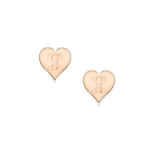 �y���������z�A�N�Z�T���[�@�l�b�N���X�@�V���o�[�C�������O�s���N14 piccoli lettera iniziale cuore orecchini in argento placcato oro rosa