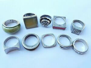 yzANZT[@lbNX@bgXN[^[lot 10 bagues scooter en mtal argent taille 54 diffrents modles av5