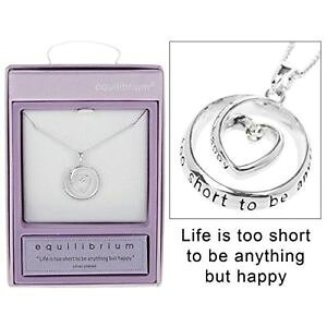 �y���������z�A�N�Z�T���[�@�l�b�N���X�@���b�L�X�p�C�����n�[�g�l�b�N���Xsilver plated a spirale cuore collana la vita troppo breve per essere tuttaltro che contenta