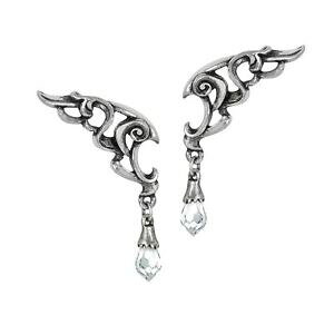 �y���������z�A�N�Z�T���[�@�l�b�N���X�@�o���b�N�X�����t�X�L�[�N���X�^���h���b�v�s�A�X�s���[�^�[�S�V�b�Nalchemy gothic ali delleternita barocca swarovski crystal goccia orecchini peltro