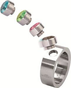 �y���������z�A�N�Z�T���[�@�l�b�N���X�@�X�e�����X�X�`�[���}�b�g�g�����X�~�b�V���������O�����Omelano anello in acciaio inox 8 mm larga dimensione 55 matt 01sr4065a solo anello di cambio