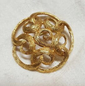 【送料無料】アクセサリー　ネックレス　アラベスクancien bijou broche arabesque ajour sign coventry mtal dor ajour textur t0