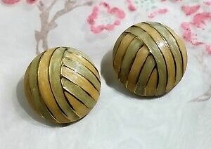 �y���������z�A�N�Z�T���[�@�l�b�N���X�@���^���h�[���r���e�[�W�C�������Obijou ancien boucles doreilles metal dore emaille vintage earrings t153