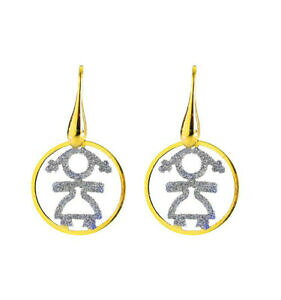 �y���������z�A�N�Z�T���[�@�l�b�N���X�@�C�������O�V���o�[�S�[���horecchini bambina argento 925 gold e glitter remo gammella 35cm