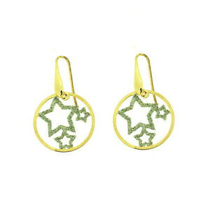 �y���������z�A�N�Z�T���[�@�l�b�N���X�@�C�������O�X�^�[�V���o�[�S�[���horecchini stella in argento 925 gold e glitter remo gammella 35cm
