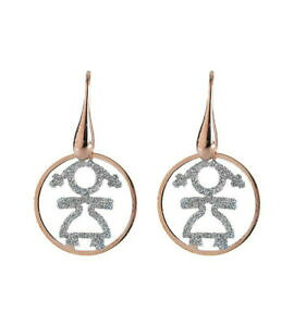 �y���������z�A�N�Z�T���[�@�l�b�N���X�@�C�������O�V���o�[�s���Norecchini bambina argento 925 rosa e glitter remo gammella 35cm