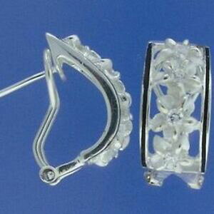 yzANZT[@lbNX@nCAX^[OVo[n[t[t`COhawaiano argento sterling 925 mezza luna fiori francese clip orecchini cz