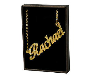 �y���������z�A�N�Z�T���[�@�l�b�N���X�@�J�X�^���l�b�N���Xcollana con nome rachael 18ct placcato ororegali per lei personalizzato compleanno