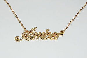 �y���������z�A�N�Z�T���[�@�l�b�N���X�@�I�����W�S�[���h�l�b�N���X�J�X�^��amber 18ct doratura collana con nomeregali per il suo apprezzamento personalizzato