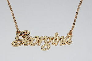 yzANZT[@lbNX@S[hlbNX`F[NX}Xgeorgina 18ct doratura collana con nomenome sposa catena wedding xmas