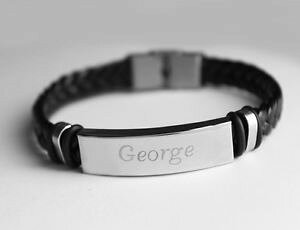 yzANZT[@lbNX@uXbgXeXX`[u[hU[EGfBOt@bVuomo bracciale con namestainless acciaio cuoio intrecciato matrimonio fashion