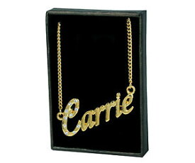 【送料無料】アクセサリー　ネックレス　ネームネックレスキャリーペンダントnome collana carrie 18k placcato oro festa della mamma regalo unico ciondolo regalo