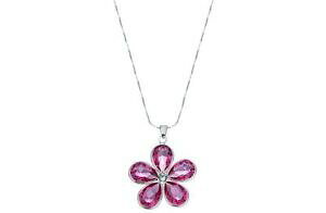 yzANZT[@lbNX@X^[OVo[sNy_gopulenza argento sterling cristallo fucsia ciondolo a forma di fiore