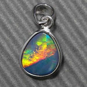�y���������z�l�b�N���X�@�I�[�X�g�����A�I�p�[���_�u���b�g�y���_���gaustralian opal doublet pendant silver 115g 202 mm