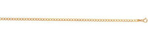 �y���������z�l�b�N���X�@�`�F�[��9ct gold curb chain length 20 3mm wide 36gms