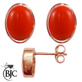 【送料無料】ネックレス　ローズゴールドスタッドイヤリングスタッドbjc 9ct rose gold natural peach coral oval stud earrings 300ct studs
